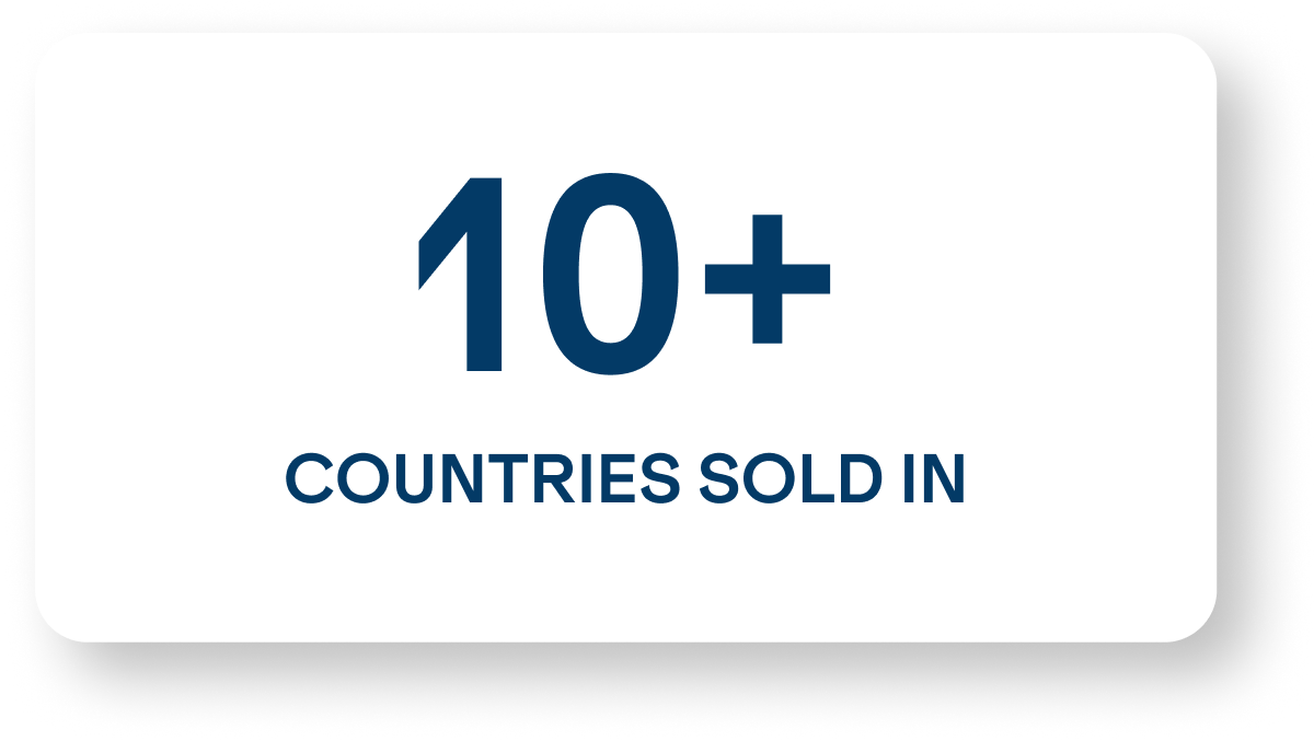 10+ Countries Sold In